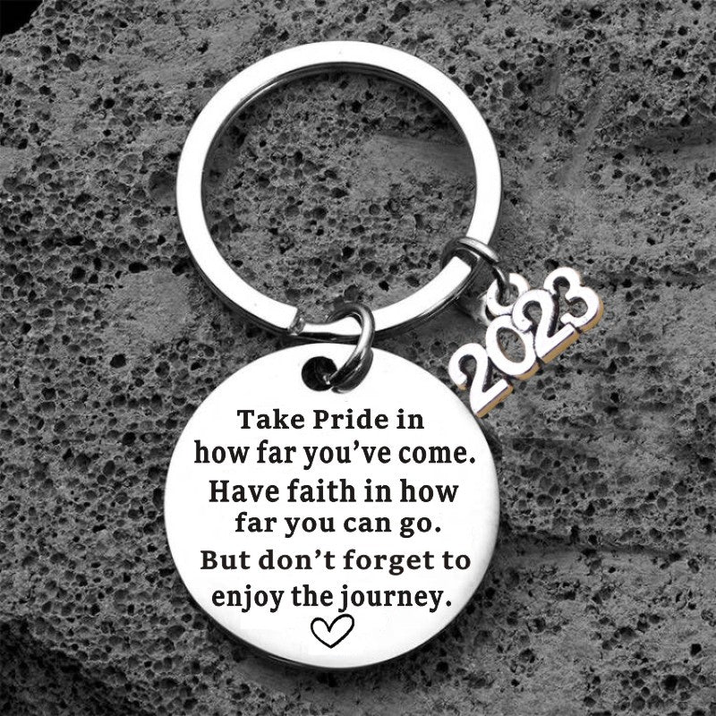 Creative Graduation Keychain Inspirational Gift for Him Her Women Men