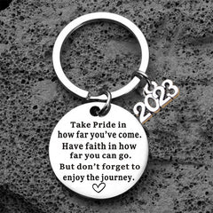 Creative Graduation Keychain Inspirational Gift for Him Her Women Men