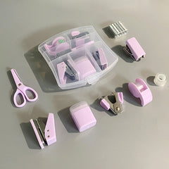 Student Learning Stationery Transparent Plastic Box Mini Set