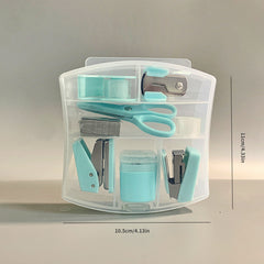 Student Learning Stationery Transparent Plastic Box Mini Set