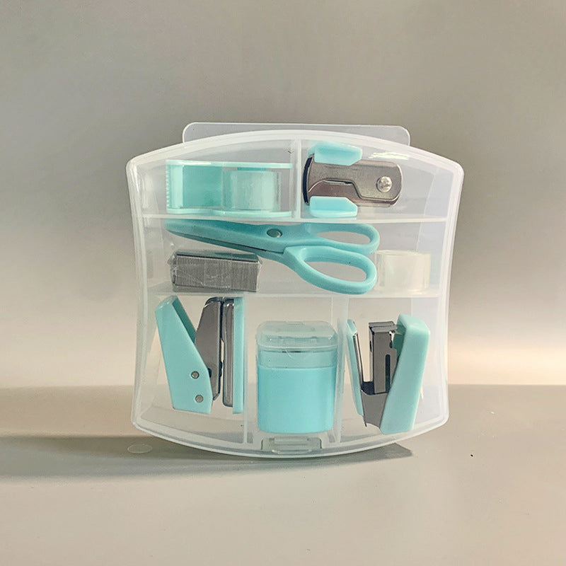 Student Learning Stationery Transparent Plastic Box Mini Set