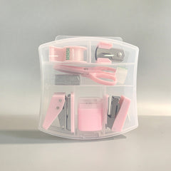 Student Learning Stationery Transparent Plastic Box Mini Set
