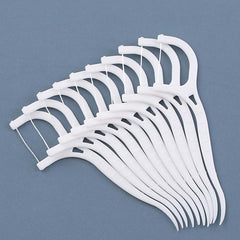 100pcs Dental Floss Sticks Clean Teeth High Tension Bag Picking