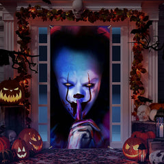 Clown Halloween Banner Trick Or Treat Horror Killer Decoration