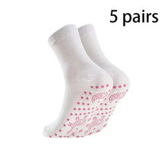Magnetic Therapy Foot Massage Socks, 5 Pairs Non Slip Grip Socks
