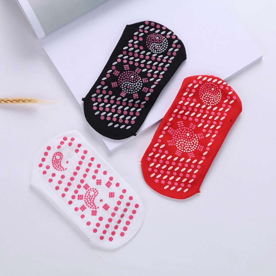 Magnetic Therapy Foot Massage Socks, 5 Pairs Non Slip Grip Socks