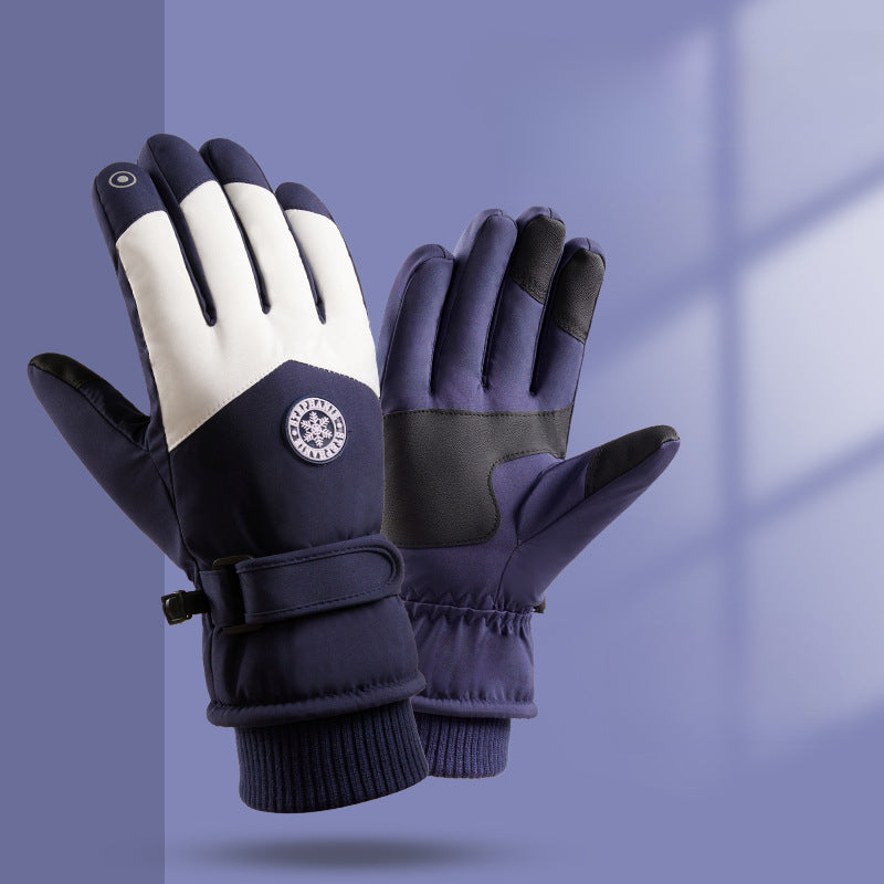 Unisex Winter Skiing & Cycling Gloves Thickened Warm Waterproof Outdoor Gloves