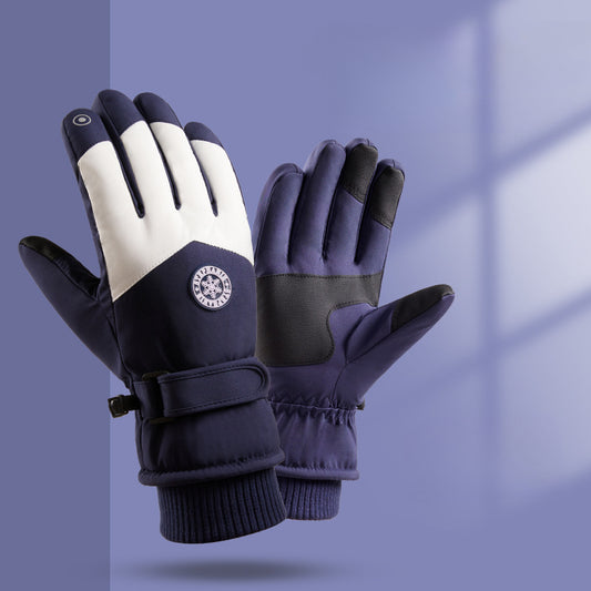 Unisex Winter Skiing & Cycling Gloves Thickened Warm Waterproof Outdoor Gloves