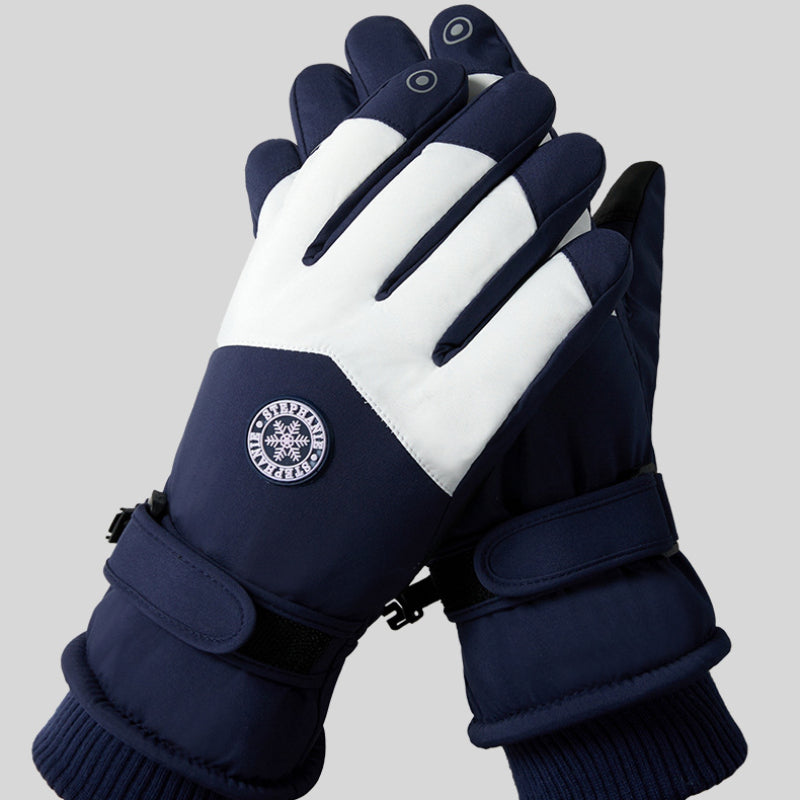 Unisex Winter Skiing & Cycling Gloves Thickened Warm Waterproof Outdoor Gloves