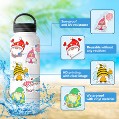 50pcs Gnome Stickers Pack Vinyl Stickers for Water Bottle Laptop Phone