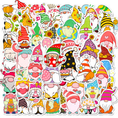 50pcs Gnome Stickers Pack Vinyl Stickers for Water Bottle Laptop Phone