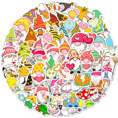 50pcs Gnome Stickers Pack Vinyl Stickers for Water Bottle Laptop Phone