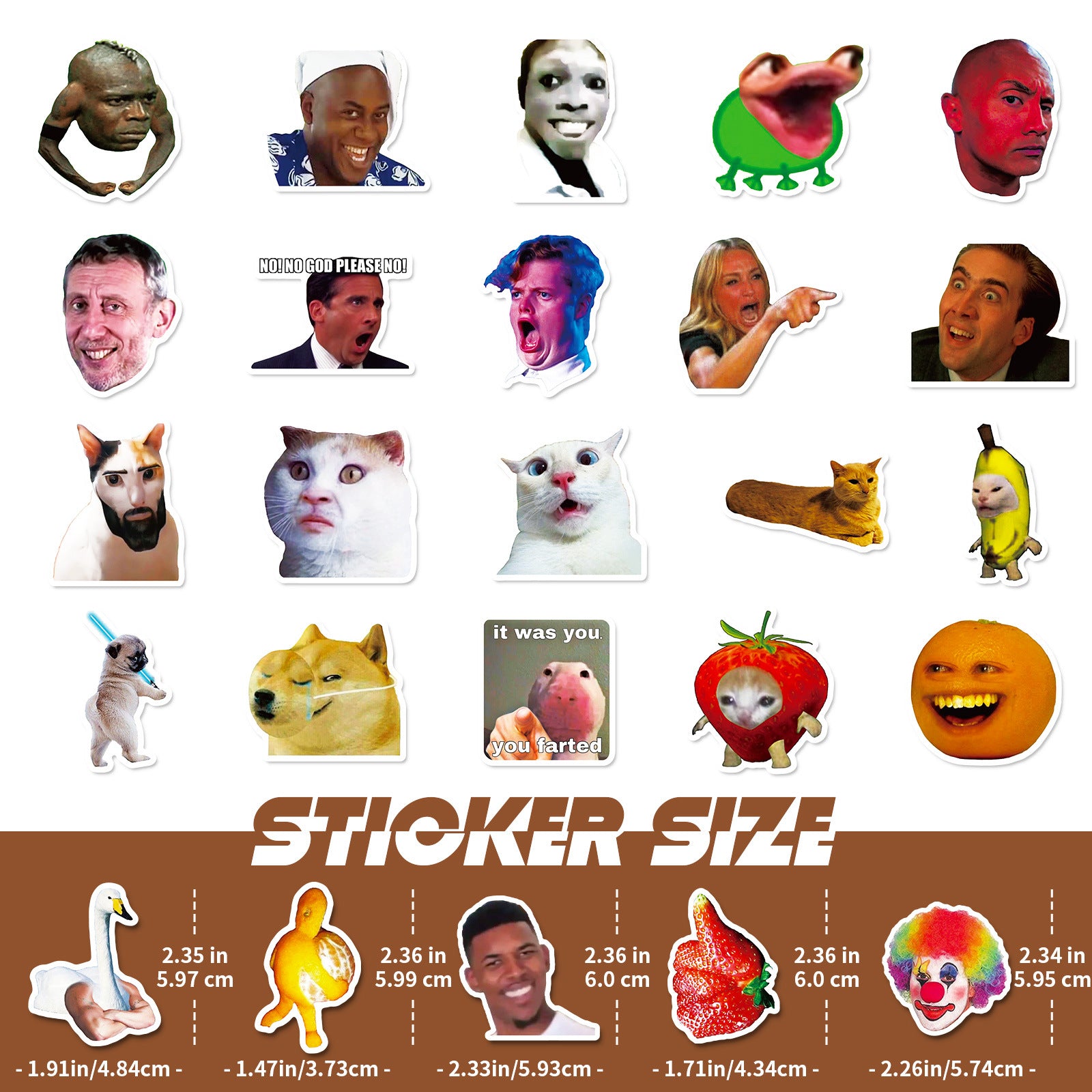 50pcs Emoticon Pack Stickers Fun & Creative Gift