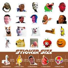50pcs Emoticon Pack Stickers Fun & Creative Gift