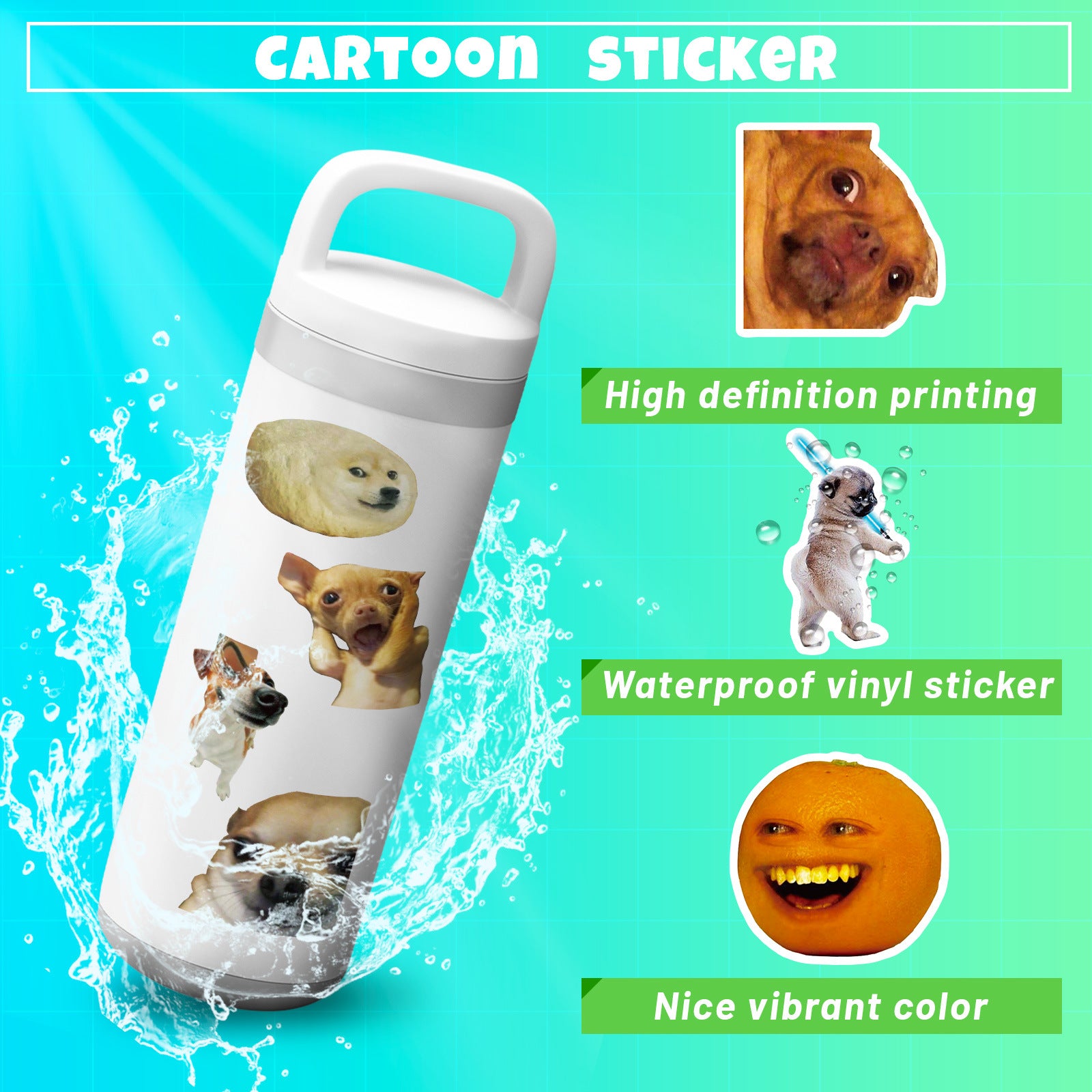 50pcs Emoticon Pack Stickers Fun & Creative Gift