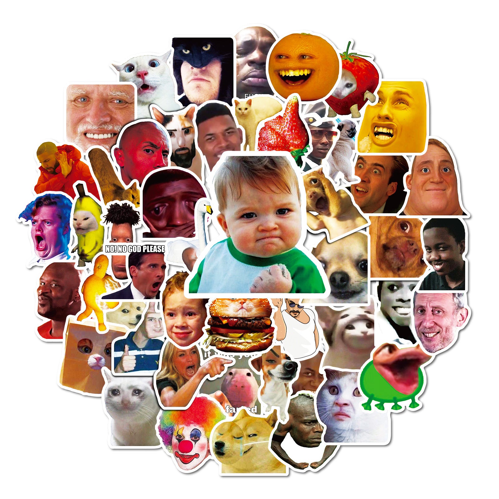 50pcs Emoticon Pack Stickers Fun & Creative Gift