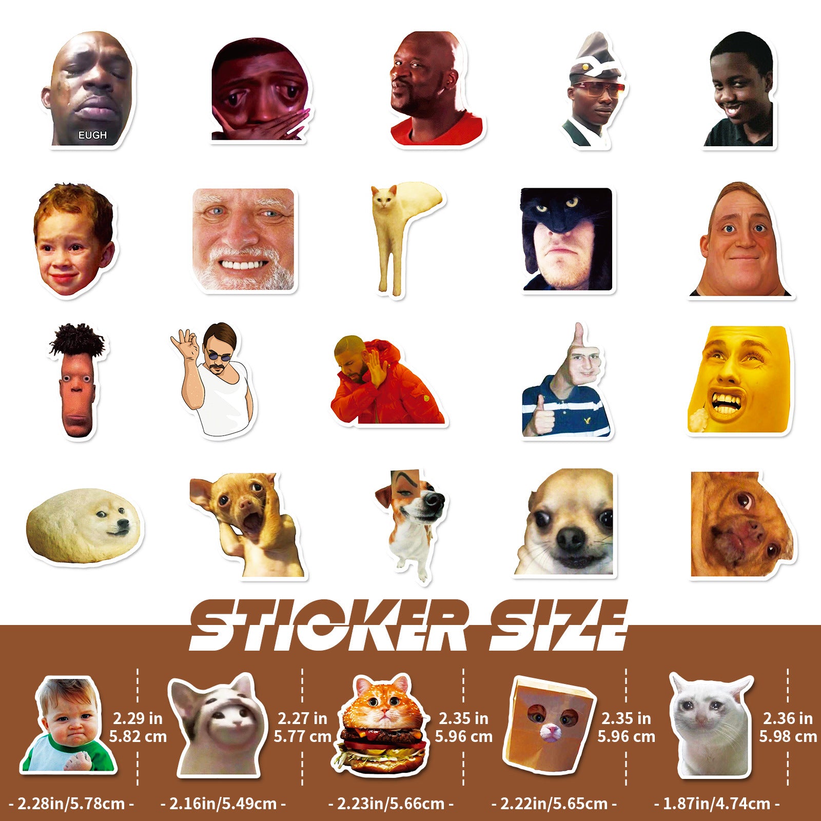 50pcs Emoticon Pack Stickers Fun & Creative Gift