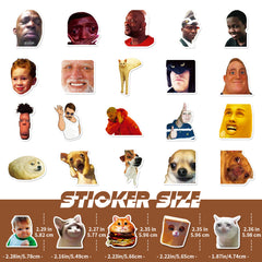 50pcs Emoticon Pack Stickers Fun & Creative Gift
