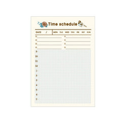 1pc 60 Sheets Planner Anniversary Diary Student Journal Punch Card Annual Calend