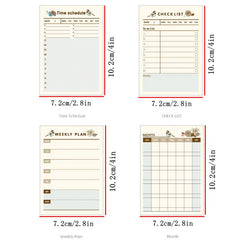 1pc 60 Sheets Planner Anniversary Diary Student Journal Punch Card Annual Calend