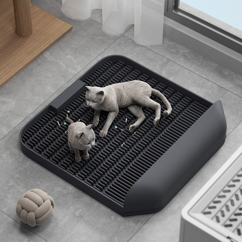 Waterproof Cat Litter Mat with Pocket - Pet Cleaning Supplies