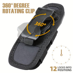 Flashlight Pouch Holster with Belt Clip
