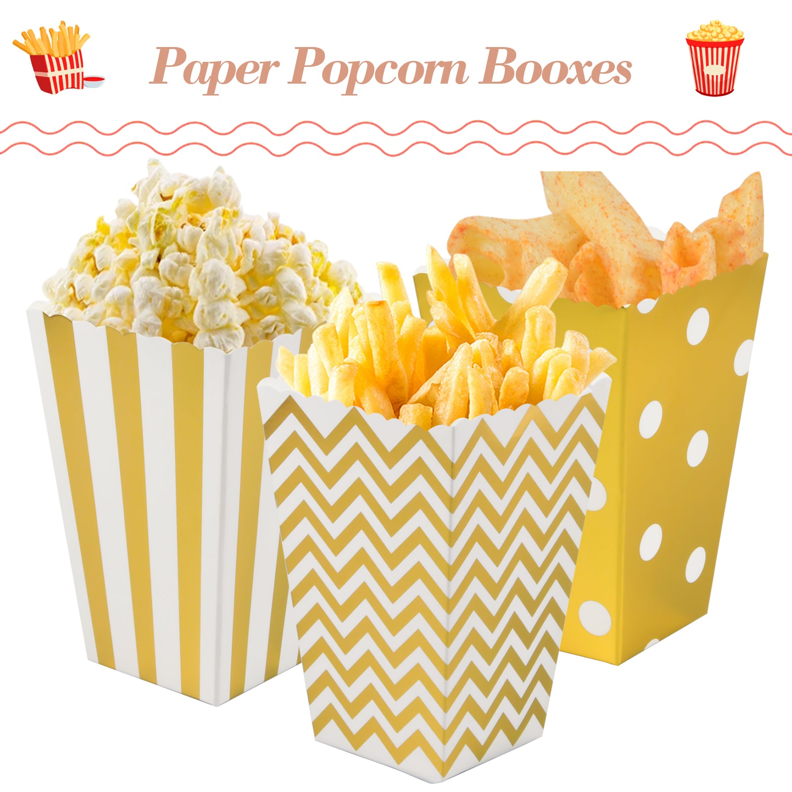 18Pcs Small Popcorn Boxes For Party Movie Nights Carnival Birthday