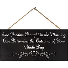 Positive Thought in the Morning Wooden Sign