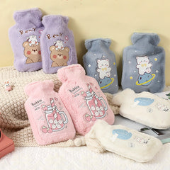 Cartoon Hot Water Bag Water Injection Hand Warmer Plush