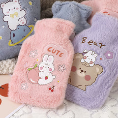 Cartoon Hot Water Bag Water Injection Hand Warmer Plush