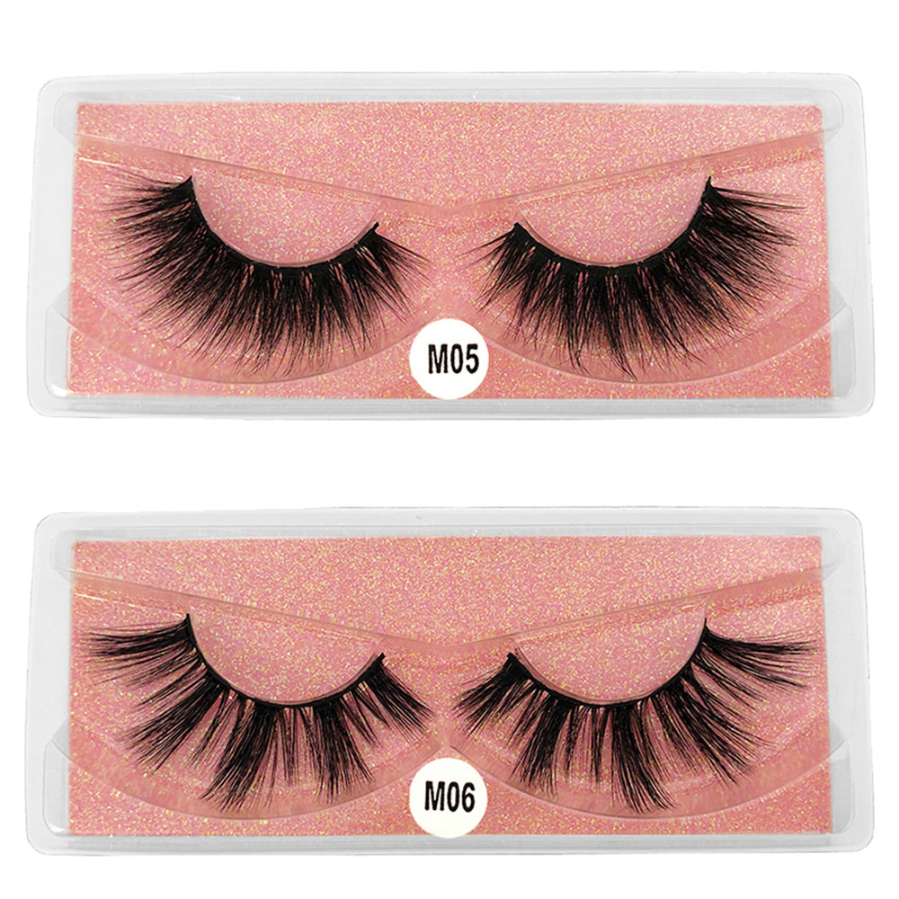 20 Pairs 3D Mink Lashes Natural Thick Fluffy False Eyelashes Makeup Pack