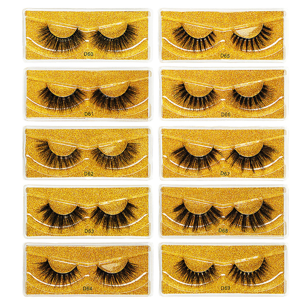 10 Pairs 3D Mink Lashes Natural Thick Fluffy False Eyelashes Makeup