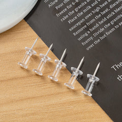 100pcs Transparent Special Shaped Plastic Push Pins
