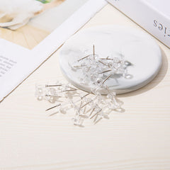 100pcs Transparent Special Shaped Plastic Push Pins