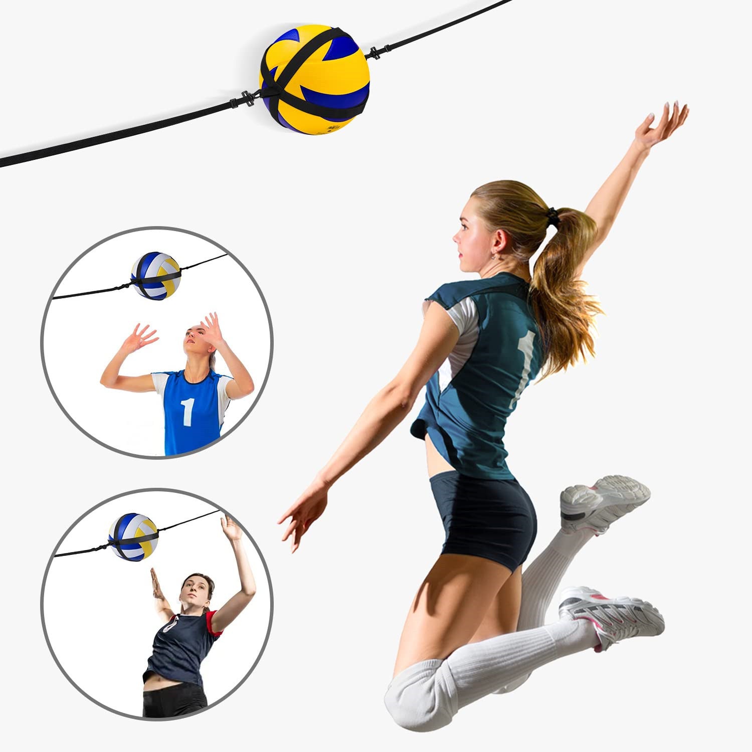Adjustable Volleyball Spike Trainer for Training