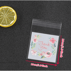 100pcs Translucent Self-adhesive Baking Packaging Bag for Biscuits & Nougat
