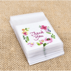 100pcs Translucent Self-adhesive Baking Packaging Bag for Biscuits & Nougat