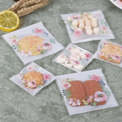 100pcs Translucent Self-adhesive Baking Packaging Bag for Biscuits & Nougat