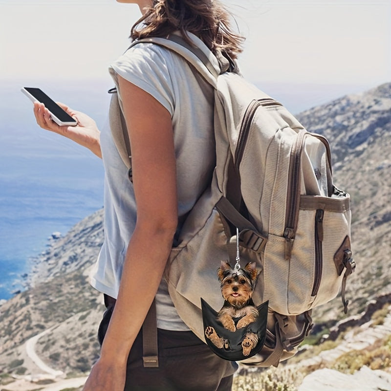 Dog Hanging Ornament Funny Cartoon Car Backpack Chain Rear Animal Pendant