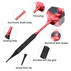 Professional Soft Darts Set 12 Pcs w/ Accessories & Bag