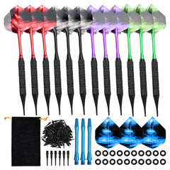 Professional Soft Darts Set 12 Pcs w/ Accessories & Bag
