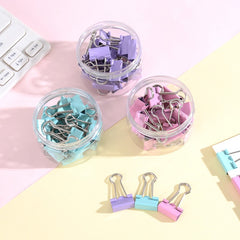 20 Pcs Macaron Long Tail Clip Small Fresh Hand Folder Colorful Dovetail Clip
