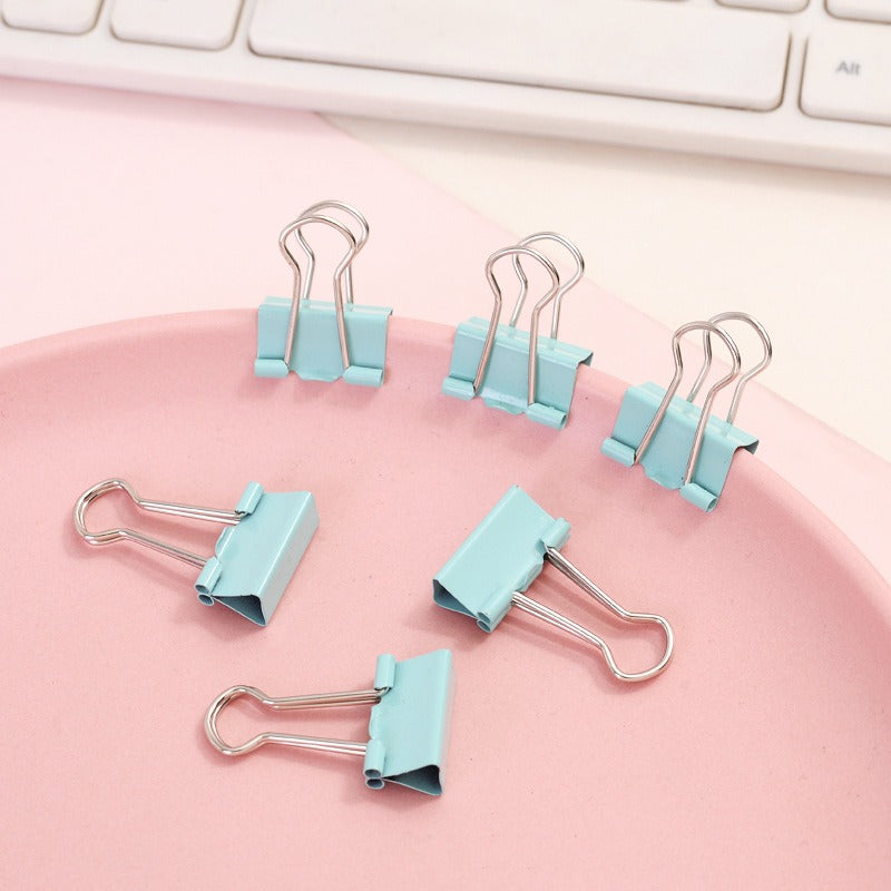 20 Pcs Macaron Long Tail Clip Small Fresh Hand Folder Colorful Dovetail Clip
