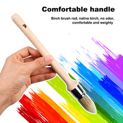 3pcs Window Frame Brushes Glaze Brush Wooden Handle Synthetic Bristles