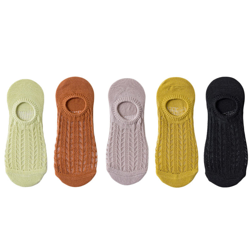 5pc Anti-Slip Athletic Low Cut Socks for Men & Women