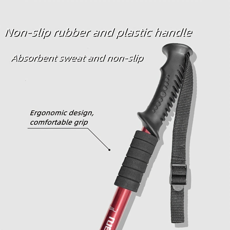 Adjustable Trekking Pole Telescopic Walking Stick Ultralight
