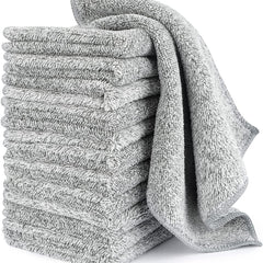 12pcs Absorbent Cleaning Cloth Bamboo Charcoal Fiber Dish Towels