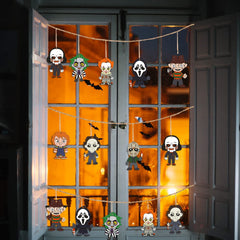 Halloween Pendant Festive Wooden Crafts Skull Decoration