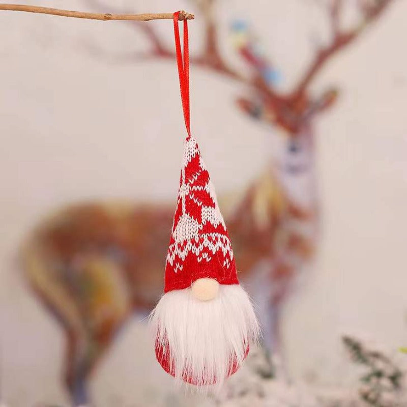 Knitted Wool Forest Man Doll Christmas Tree Decoration