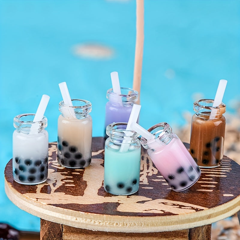 6Pcs Doll House Tea With Milk Cups Food Drink Beverage Toy Decoration
